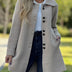 Harper | Women's Single-Breasted Knee-Length Coat - Beige