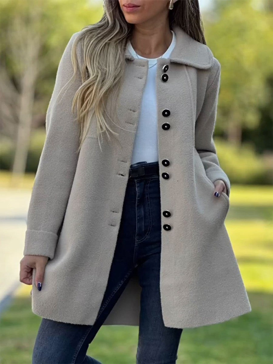 Harper | Women's Single-Breasted Knee-Length Coat