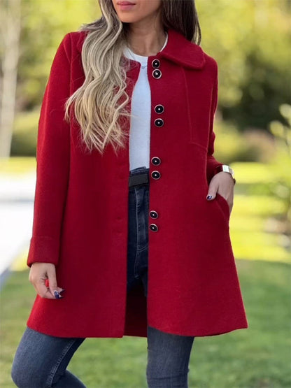 Harper | Women's Single-Breasted Knee-Length Coat