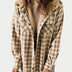 Marilyn | Women's Hooded Flannel Jacket - Khaki
