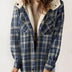 Marilyn | Women's Hooded Flannel Jacket - Blue