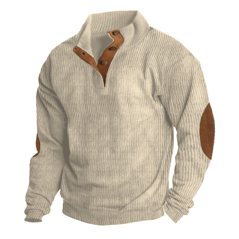 Dave | Men's Half Button Pullover Sweater in Luxurious Fabric