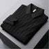 Lenny | Men's Ribbed Polo Collar Sweater - Black