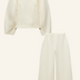 Elaine | Women's Wide Leg Co-Ord Set in Luxurious Fabric - Off White
