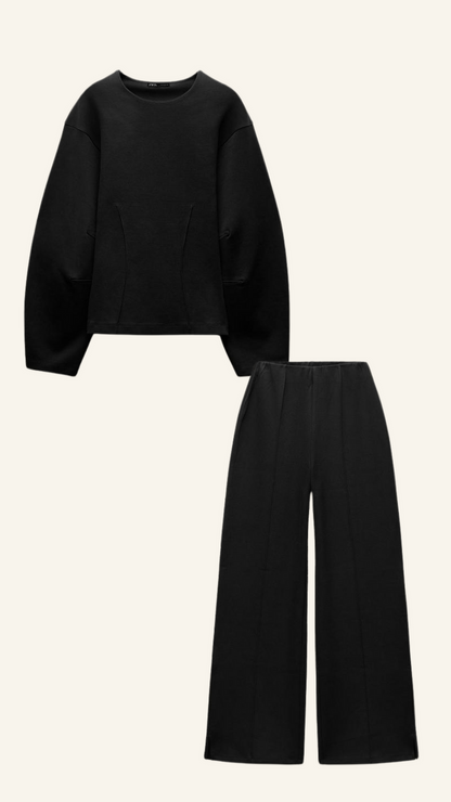 Elaine | Women's Wide Leg Co-Ord Set in Luxurious Fabric