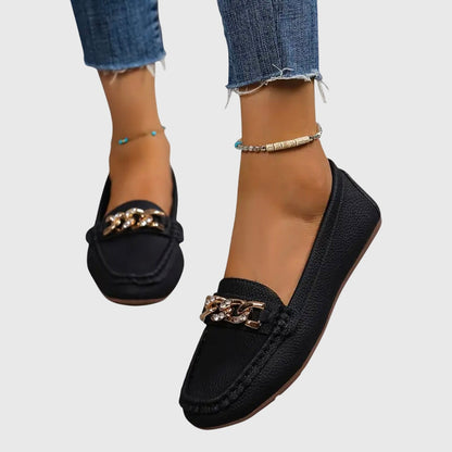 Connie | Women's Chain Detail Slip-On Loafers