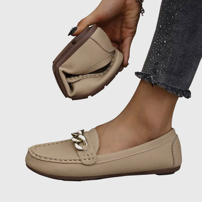 Connie | Women's Chain Detail Slip-On Loafers