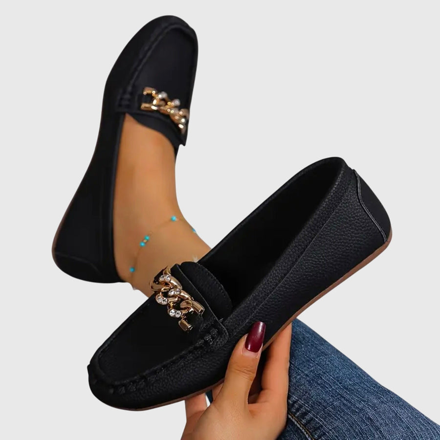 Connie | Women's Chain Detail Slip-On Loafers