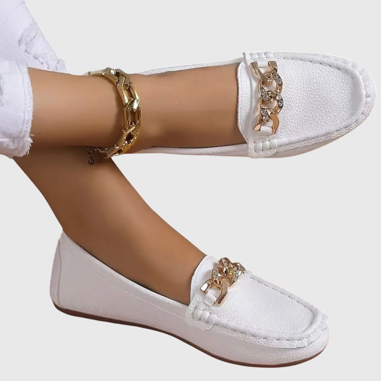 Connie | Women's Chain Detail Slip-On Loafers