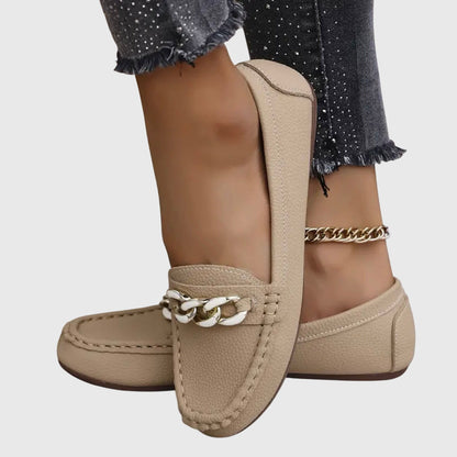 Connie | Women's Chain Detail Slip-On Loafers