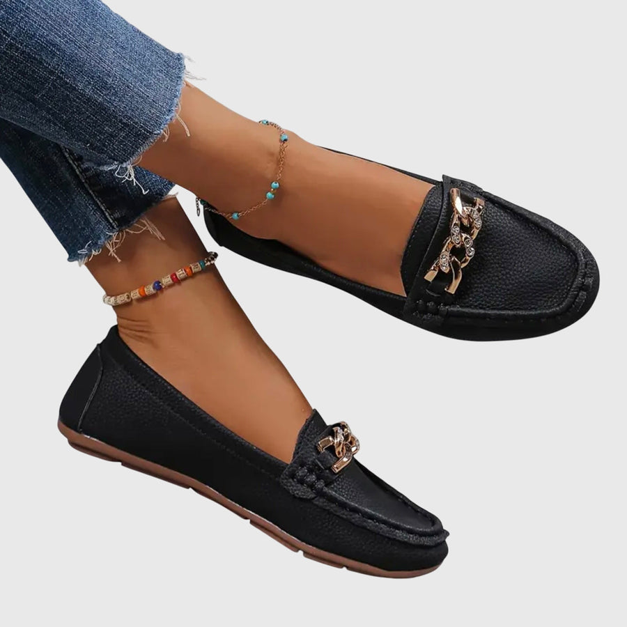 Connie | Women's Chain Detail Slip-On Loafers