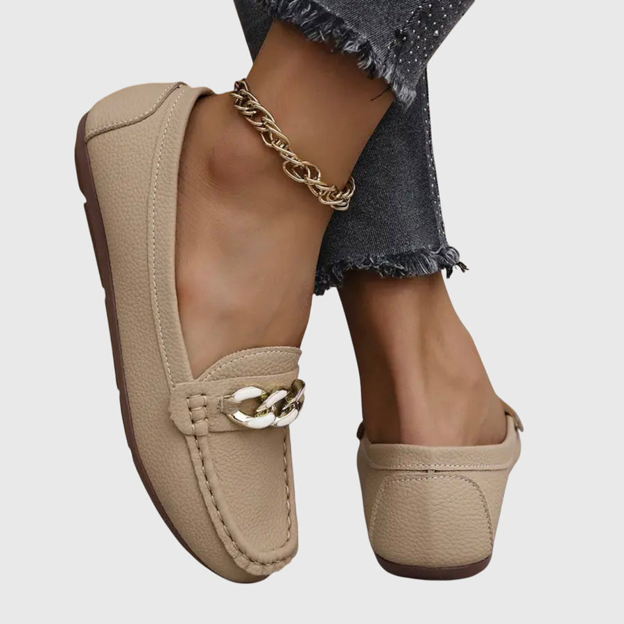 Connie | Women's Chain Detail Slip-On Loafers