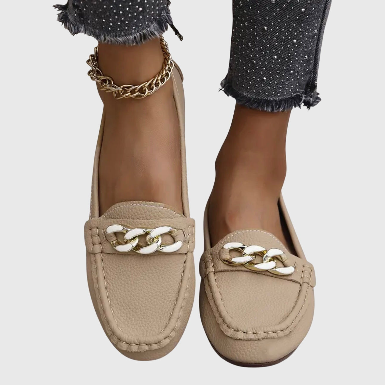 Connie | Women's Chain Detail Slip-On Loafers