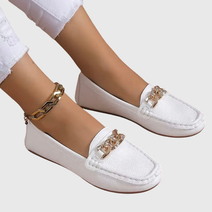 Connie | Women's Chain Detail Slip-On Loafers