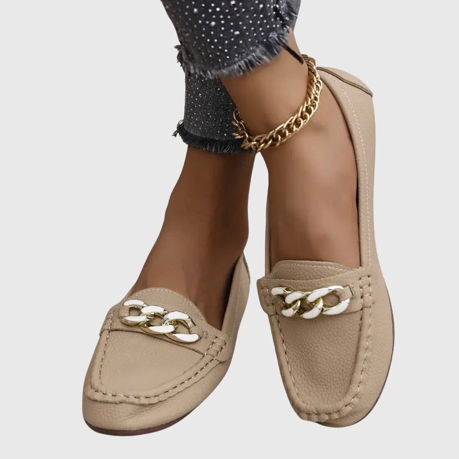 Connie | Women's Chain Detail Slip-On Loafers