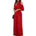 Esther | Women's Wide Leg Jumpsuit - Red