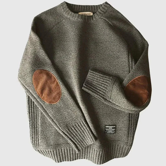 Floyd | Men's Crew Neck Sweater with Elbow Patches