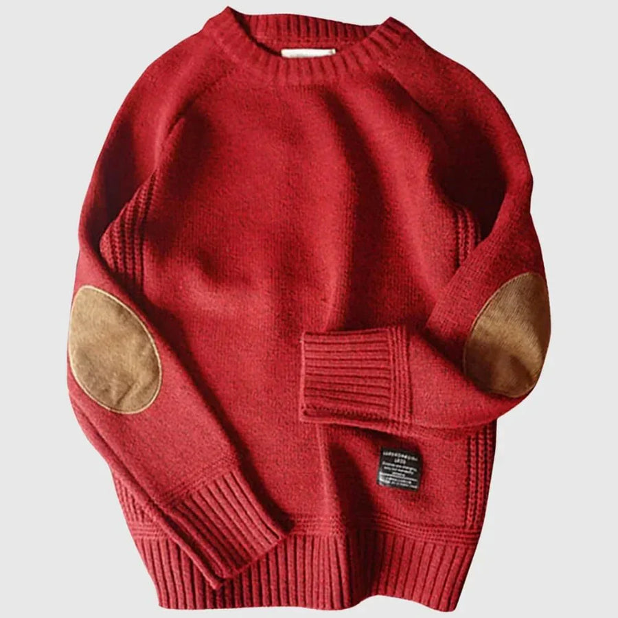 Floyd | Men's Crew Neck Sweater with Elbow Patches