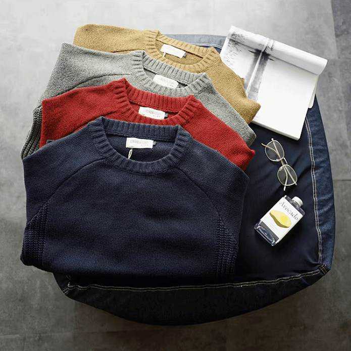 Floyd | Men's Crew Neck Sweater with Elbow Patches