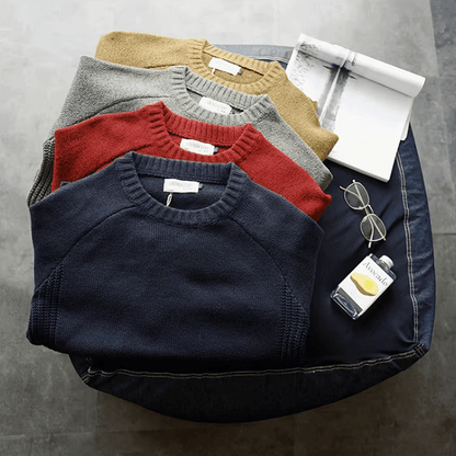 Floyd | Men's Crew Neck Sweater with Elbow Patches