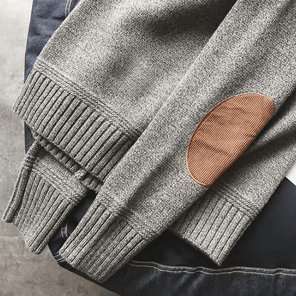 Floyd | Men's Crew Neck Sweater with Elbow Patches