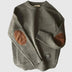 Floyd | Men's Crew Neck Sweater with Elbow Patches - Gray