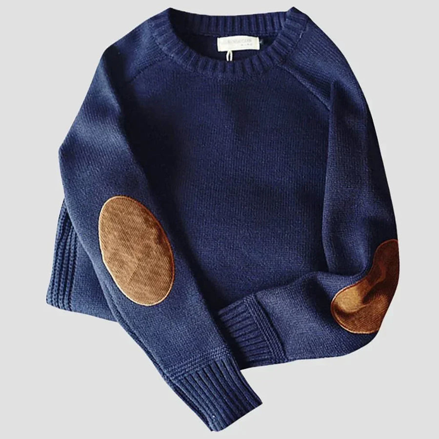 Floyd | Men's Crew Neck Sweater with Elbow Patches
