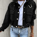 Jacqueline Cropped Utility Jacket - Black