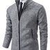 Chad | Men's Full-Zip Ribbed Knit Cardigan - Gray