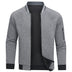 Darrell | Men's Quilted Zip-Up Bomber Jacket - Gray