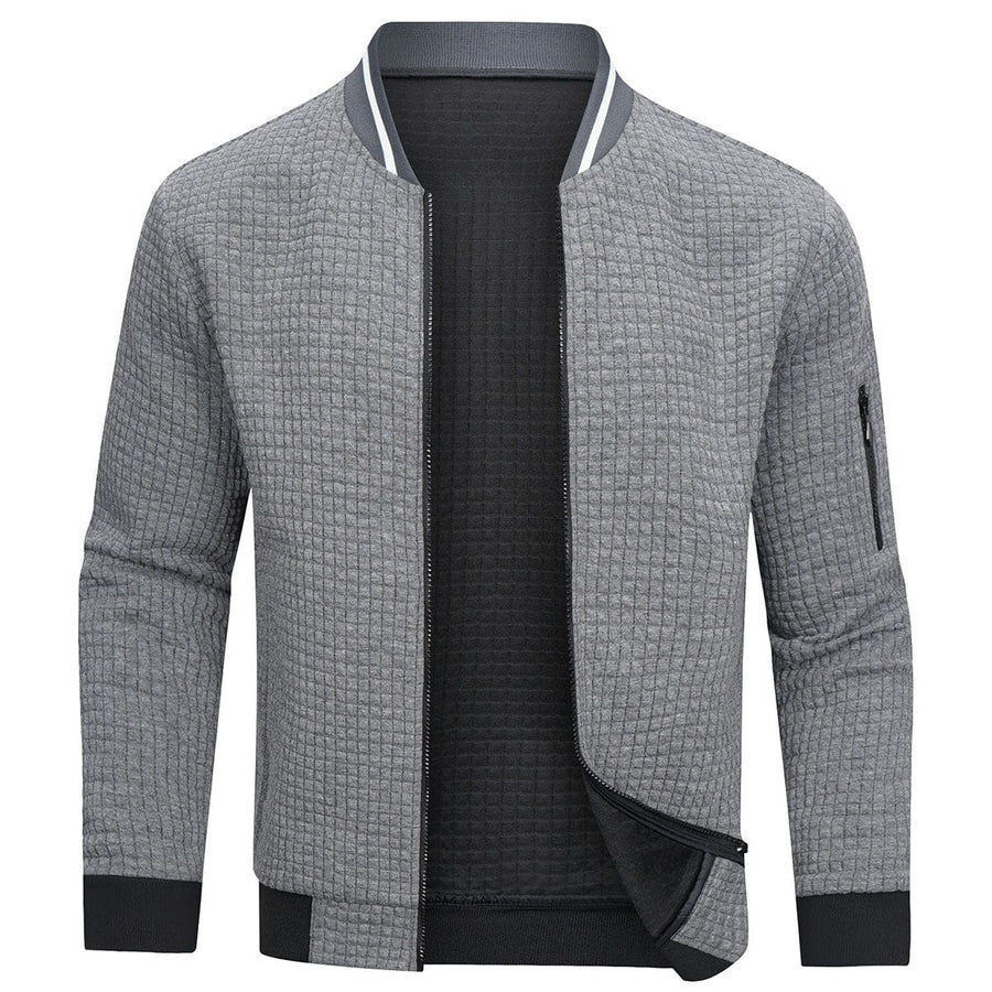 Darrell | Men's Quilted Zip-Up Bomber Jacket