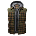 Miles | Men's Hooded Plaid Puffer Vest