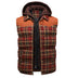 Keith Men's Plaid Puffer Vest - Red