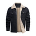 Kevin Men's Sherpa Collar Casual Jacket - Black