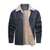 Kevin Men's Sherpa Collar Casual Jacket - Grey