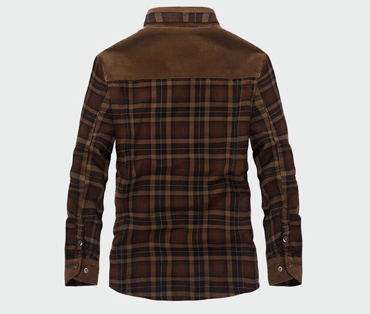 Malcolm | Men's Plaid Shirt Jacket with Sherpa Lining