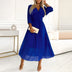 Blake | Elegant Wrap Dress For Any Occasion - Blue