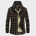 Malcolm | Men's Plaid Shirt Jacket with Sherpa Lining - Green