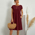 Kiara | Chic Casual Pocket Dress for Everyday Elegance - Bordeaux