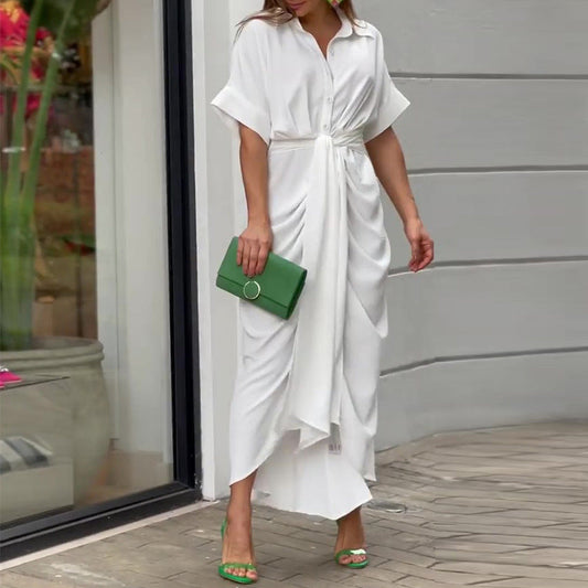 Susan | Elegant Summer Drape Dress in Luxurious Comfort