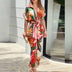 Susan | Elegant Summer Drape Dress in Luxurious Comfort - Multi Color