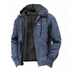 Morgan | Men's Hooded Zip-Up Jacket - Navy Blue