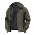 Morgan | Men's Hooded Zip-Up Jacket - Olive Green
