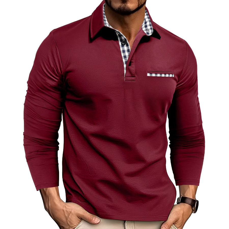 Jamison | Men's Long Sleeve Button-Down Polo Shirt