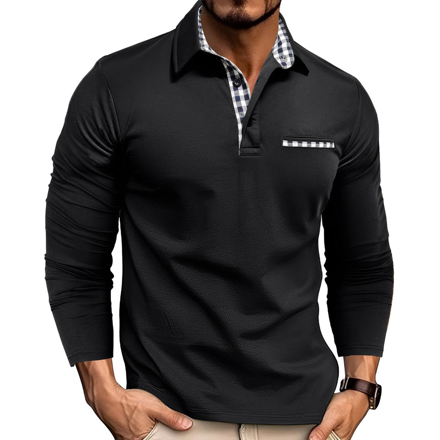 Jamison | Men's Long Sleeve Button-Down Polo Shirt