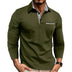 Jamison Men's Long Sleeve Button-Down Polo Shirt - Green