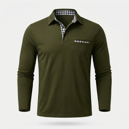 Jamison | Men's Long Sleeve Button-Down Polo Shirt