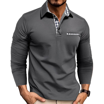 Jamison | Men's Long Sleeve Button-Down Polo Shirt