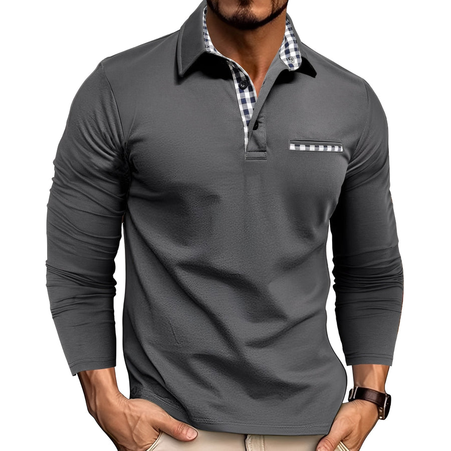 Jamison | Men's Long Sleeve Button-Down Polo Shirt