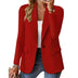 Roxanne | Women's Long Sleeve Casual Blazer - Red